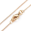 Flower Zinc Alloy Pendant Necklaces NJEW-JN02675-6