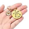 Alloy Enamel with Rhinestone & 201 Stainless Steel Keychain KEYC-YW00101-01-5