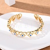 Brass Cuff Bangles for Women BJEW-C140-33G-2