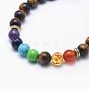 Natural Tiger Eye Braided Bead Bracelets BJEW-F276-G02-2