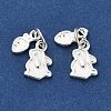 Easter 925 Sterling Silver Rabbit and Carrot Charms STER-P071-04S-2