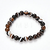 Natural Striped Agate/Banded Agate Beaded Stretch Bracelets X-BJEW-Q692-03I-6