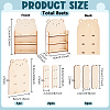 8 Sets 3-Tier Wooden Display Riser Stands for Jewelry Cosmetic Glasses ODIS-FG0002-20-2