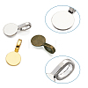 Tibetan Style Alloy Glue On Flat Pad Pendant Bails TIBE-TA0001-10-4