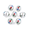 Mahjong Theme ABS Plastic Imitation Pearl Enamel Beads KY-G020-04D-3