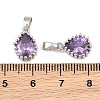 Brass Pave Cubic Zirconia Charms CU-CBA9AB3-01P-02-3