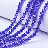 Electroplate Glass Beads Strands EGLA-A034-T3mm-B15-1