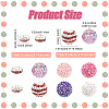 24Pcs 6 Styles Resin Rhinestone Graduated Beads RESI-YW0006-32-3