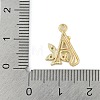 Brass Crystal Rhinestone Letter Links Connector Charms KK-S395-06G-A-3