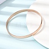 304 Stainless Steel Plain Bangles for Women Men BJEW-Z167-01M-03-4