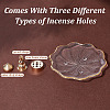Flat Round & Gourd & Teadrop Shaped Brass Incense Holder DJEW-WH0043-11A-4