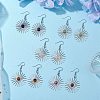 Star 201 Stainless Steel Natural Gemstone Dangle Earrings for Women EJEW-JE05835-2