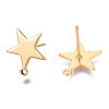Brass Stud Earring Findings X-KK-S345-201-2