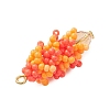 Glass Seed Beaded Pendants PALLOY-MZ01358-2