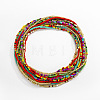 7Pcs 7 Colors Boho Glass Seed Beaded Waist Chains for Women WGEA542-01-3