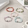 Natural Mixed Gemstone Chips & Alloy Starfish Beaded Stretch Bracelet for Women BJEW-JB09233-2