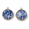 Natural Blue Spot Jasper Pendants G-Q998-010C-2