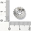 Rack Plating Brass Micro Pave Clear Cubic Zirconia Bead Cap KK-U014-11A-P-3