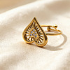 304 Stainless Steel Rhinestone Cuff Open Rings RJEW-H269-02G-3