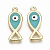 Alloy Enamel Pendants PALLOY-T075-33-NR-2