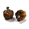 Natural Mixed Gemstone Pumpkin Charms G-K338-27P-3