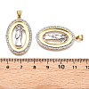 Brass Micro Pave Cubic Zirconia Pendants KK-T070-23G-02-3