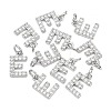 SHEGRACE Brass Micro Pave Clear Cubic Zirconia Pendants XGRQ29341-394P-E-1