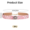 1Pc PU Leather with Alloy Oval Tie Knot Belts for Women AJEW-CL0005-37-2