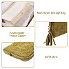 Velvet Jewelry Storage Zipper Bags with Tassel ABAG-WH0072-029-4