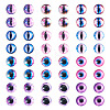 70Pcs 2 Styles Glass Cabochons GLAA-TADJ0001-18A-1