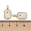 Rack Plating Brass Micro Pave Cubic Zirconia Pendants KK-U032-90G-03-3