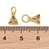 Brass Pave Cubic Zirconia Charms CU-CBA3D67-10G-10-3