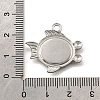 304 Stainless Steel Pave Natural White Shell Pendants STAS-C122-21E-02P-3
