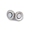Rack Plating Alloy Magnetic Clasps with Loops PALLOY-F256-01A-P-4
