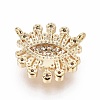 Brass Micro Pave Cubic Zirconia Charms ZIRC-L083-010G-2