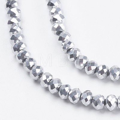 Electroplate Glass Beads Strands GLAA-F076-FP05-1