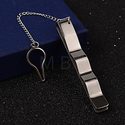 Fashion Rectangle 304 Stainless Steel Tie Clips STAS-H317-52P-1