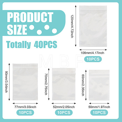 4 Sizes Transparent Plastic Resealable Packaging Bags OPP-TADJ0001-05A-1
