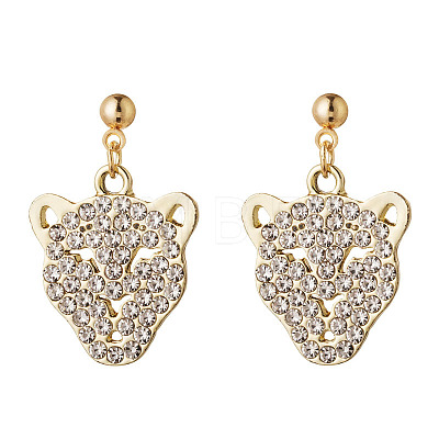 Alloy Rhinestone Dangle Stud Earrings FS-WG75FBE-04-1