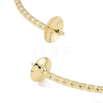 Brass Textured Open Cuff Bangle Making KK-U020-21A-G-1