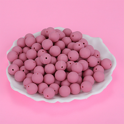 Round Silicone Focal Beads SI-JX0046A-78-1