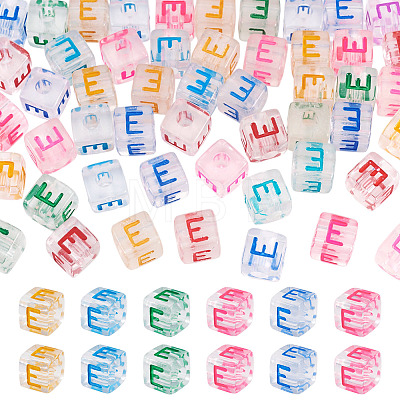 50Pcs Acrylic European Beads MACR-TADJ0001-13E-1