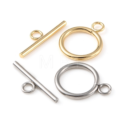 10 Sets 2 Styles 304 Stainless Steel Toggle Clasps STAS-YW0001-64-1