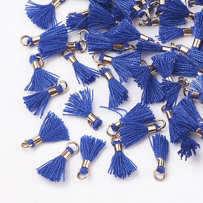 Polycotton(Polyester Cotton) Tassel Pendant Decorations FIND-S275-13G-1