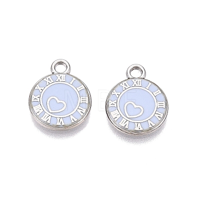 Rack Plating Alloy Enamel Pendants ENAM-N070-01A-03P-03-1