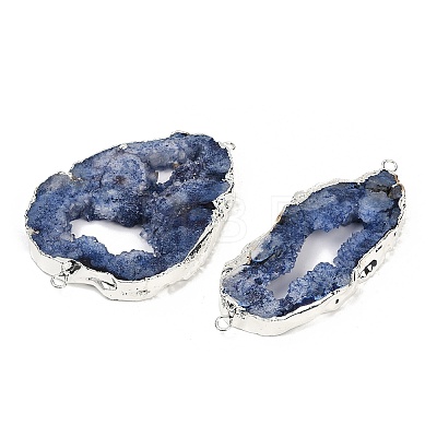 Dyed Natural Druzy Agate links G-R012-05S-01-1