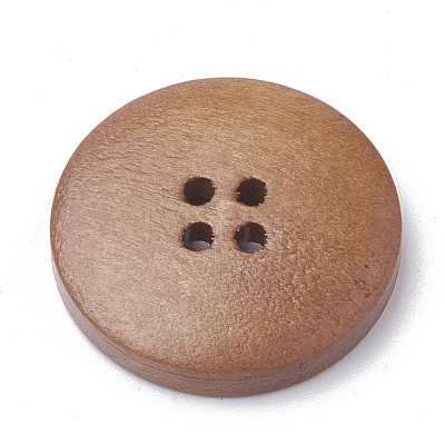 4-Hole Wooden Buttons WOOD-S040-36-1