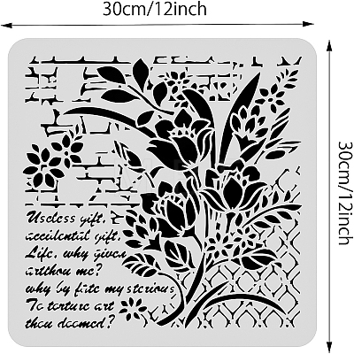 Plastic Reusable Drawing Painting Stencils Templates DIY-WH0172-1001-1