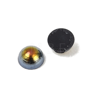 Electroplated Opaque Flat Back Resin Cabochons RESI-XCP0002-45E-1