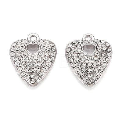 Alloy Rhinestone Pendants FIND-N008-12P-01-1
